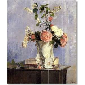 Camille Pissarro Flowers Floor Tile Mural 6  40x48 using (30) 8x8 