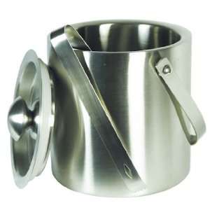 Grant Howard 50324 Brushed Stainless Double Wall Ice Bucket with Tong 