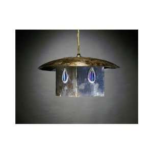 Charles Rennie Mackintosh   A Metal And Leaded Glass Hanging Shade 