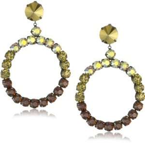  Joanna Laura Constantine Large Round Crystal Earrings 