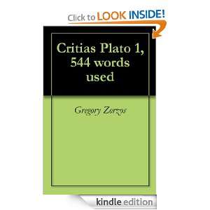 Critias Plato 1,544 words used Gregory Zorzos  Kindle 