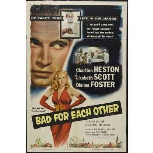   27x40 Charlton Heston Lizabeth Scott Dianne Foster