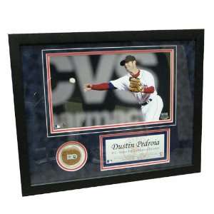    Game Used Fenway Dirt Collage Dustin Pedroia