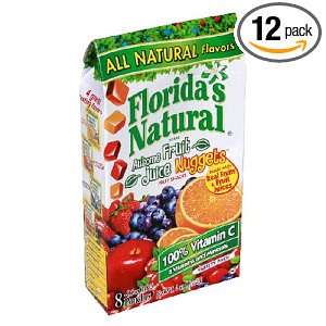 Floridas Natural Fruit Juice Nuggets, Assorted, 4.8 Ounce Cartons 