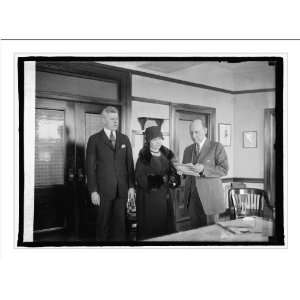 Historic Print (M) Maj. J.W. Clark, Mrs. Irene C. Crisp, & Gen. Frank 