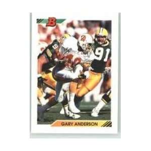  1992 Bowman #139 Gary Anderson RB   Tampa Bay Buccaneers 