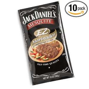 Jack Daniels EZ Marinader, Mesquite, 12 Ounce Bags (Pack of 10)