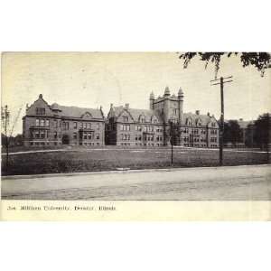 1908 Vintage Postcard   James Milliken University   Decatur Illinois