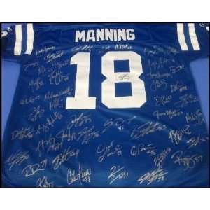  Team Signed Colts Jersey   Manning, Wayne, Freeney, and 