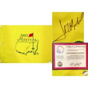Jose Maria Olazabal Signed 2003 Masters Golf Pin Flag  