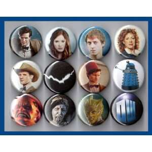  Doctor Who 11th Doctor Matt Smith Set of 12   1 Inch 