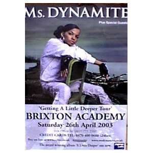 Ms. Dynamite (Brixton Academy) Music Poster Print   20 X 
