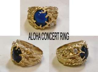 ELVIS VERMEIL Aloha CONCERT NUGGET Ring RIGHT HAND  