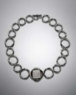 Y0E1B David Yurman 20mm Pave Diamond Infinity Necklace