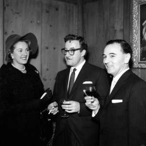 Maurice Woodruff Clairvoyant with Peter Sellers and Katie Boyle at Pye 