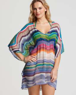 Echo Neon Striped Chiffon Butterfly Coverup   Swimwear   Apparel 