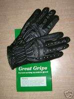 Womans~Mens Black Leather Horse Riding & Driving Gloves  