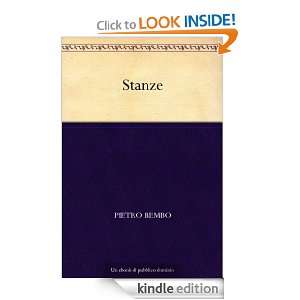 Stanze (Italian Edition) Pietro Bembo  Kindle Store