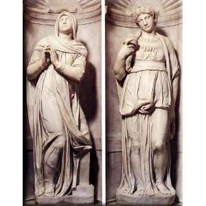  Tomb of Pope Julius II [detail]   Rachel and Leah 12x16 