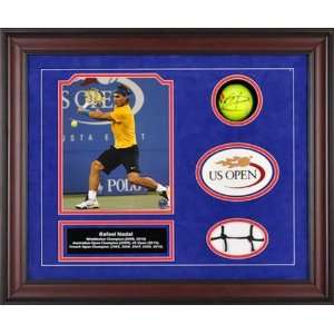Rafael Nadal 2009 US Open Framed Autographed Tennis Ball with Game 