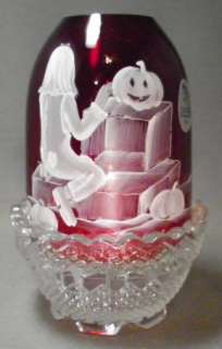 Fenton Mary Gregory Fairy Light in Ruby Red  