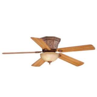 NEW 52 inch Flush Mount Ceiling Fan with Light Kit Bronze, Walnut OR 