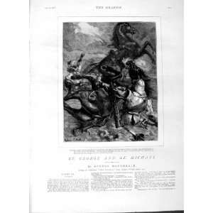  1875 RICHARD KNIGHT ARMOUR HORSE ANTIQUE FINE ART