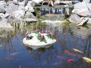 25 Floating Faux Rock 5 Pot Planter  water garden pond aquatic plants 