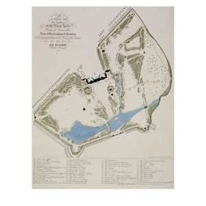 Plan of the Gardens of Richard Grenville, Duke of Buckingham, at 