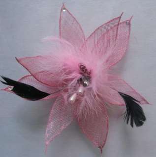 Girls Women 3 Silk Rose Flower Flower Hair Bow Clips Brooch 8 color 