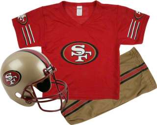 San Francisco 49ers Kids/Youth Football Helmet Uniform Set  
