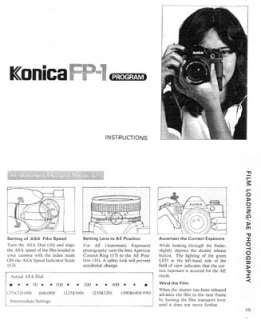 Konica FP 1 Program Instruction Manual  