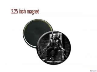 Frankenstein Monster in chair Classic monster 2 1/4 inch magnet 