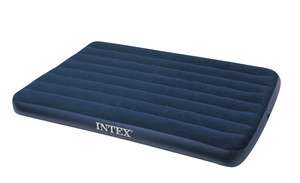 Intex Classic Downy Inflatable Mattress Air Bed Royal Blue Full Size 
