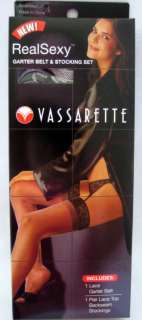 Vassarette Thigh High Stockings Garter belt Set S/M New  