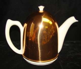 Antique English tea pot sugar porcelain copper Bursley  