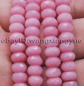 5x8mm Faceted Pink Morganite Abacus Gemstone Loose Beads 15  