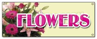 FLOWERS BANNER SIGN floral flower shop signs florist roses fresh gift 