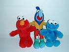 SESAME STREET MUPPETS GONZO ELMO COOKIE MONSTER 3 PLUSH TOY DOLL