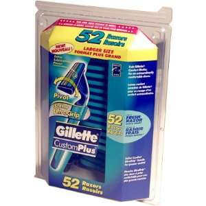  Gillette CustomPlus Disposable Razors, 52 Count Health 