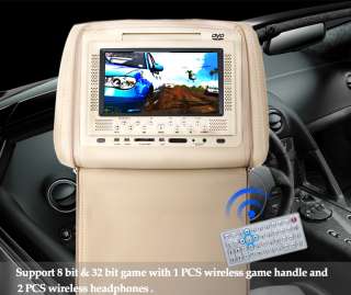 LCD Car Pillow Headrests Car DVD Player x2 US Stock  