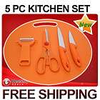   Kitchen Cutlery Tool Set 2 Knives + Peeler + Scissor + Cutting Board