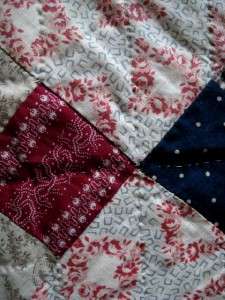 Vintage Antique 1890 1900s HANDMADE QUILTED QUILT Exc  