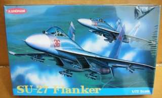 VINTAGE KANGNAM 1/72 RUSSIAN SU 27 FLANKER FIGHTER MODEL AIRPLANE KIT 