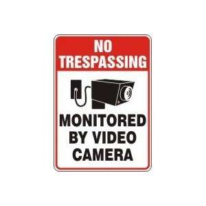   BY VIDEO CAMERA (W/GRAPHIC) Sign   10 x 7 Adhesive Dura Vinyl