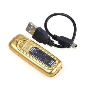  Gold Practical USB Powered Electronic Cigarette Lighter 