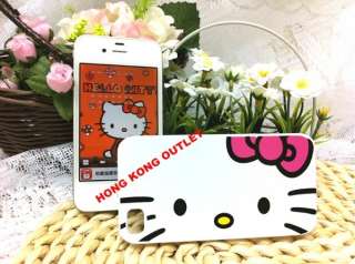 Hello Kitty Case Cover Skin For iPhone 4 4G White Face A103  