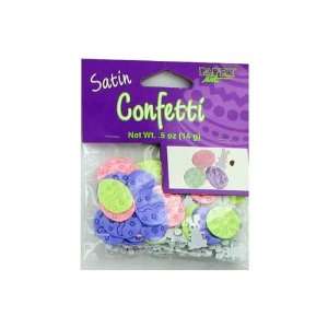  72 Packs of satin confetti pastel eggs 