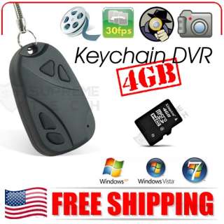 Car Spy Keychain DVR Hidden Camera WINDOWS 7 Full D1 Rec w/ Audio 
