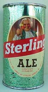 STERLING ALE Flat Top Beer CAN Evansville, INDIANA 1953  